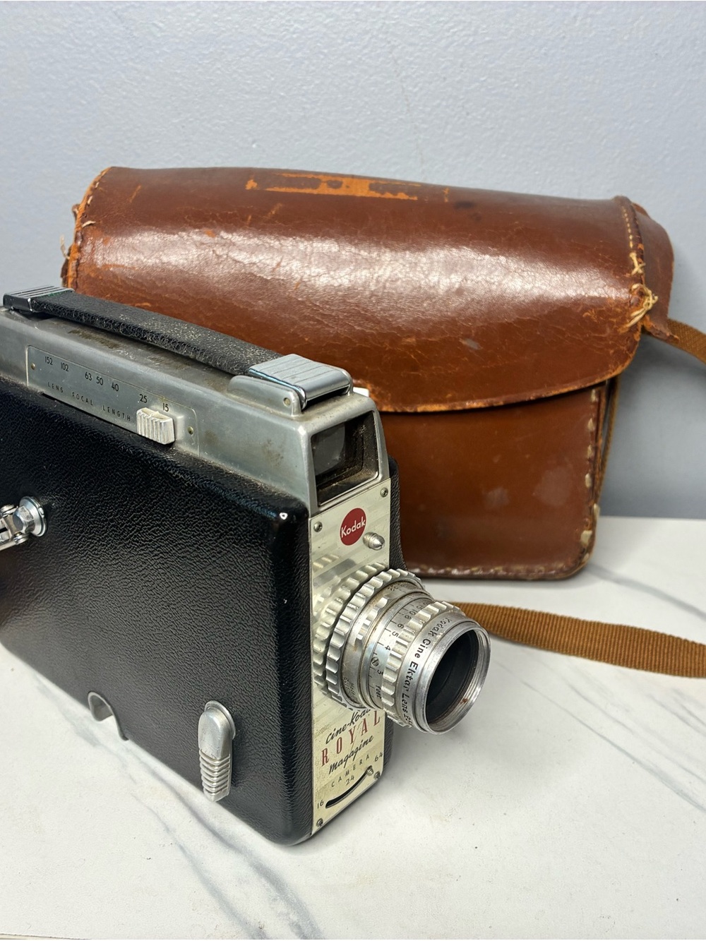Kodak Cine-Kodak Royal Magazine Movie Camera w/ Case Untested